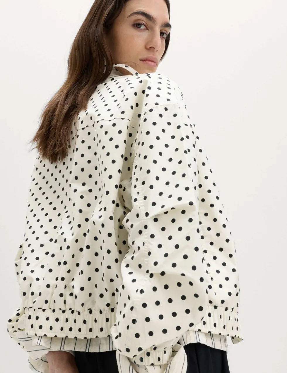 Cotton Rich Funnel Neck Bomber Jacket