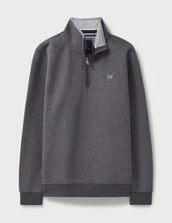 Cotton Rich Funnel Neck Half Zip Sweatshirt