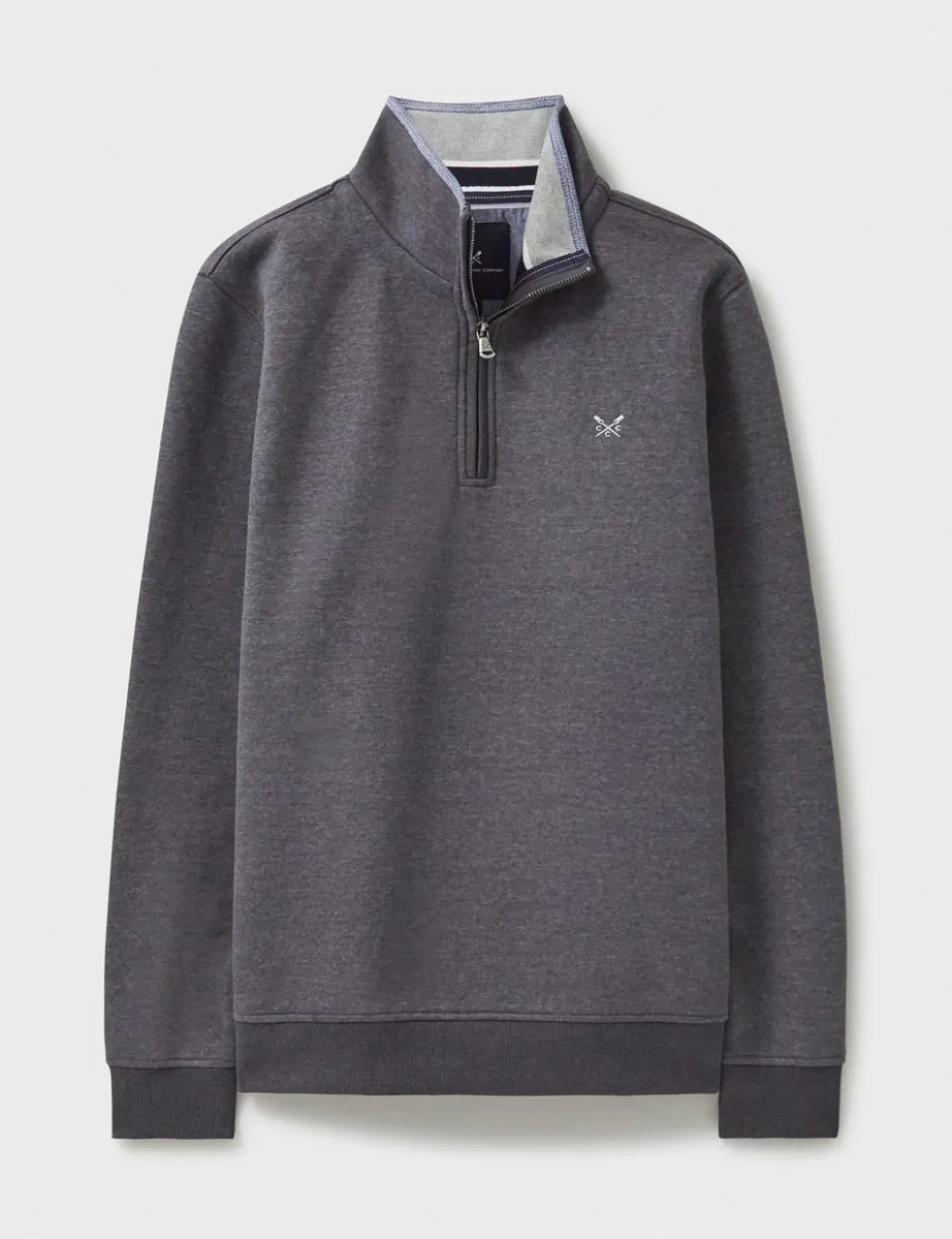 Cotton Rich Funnel Neck Half Zip Sweatshirt