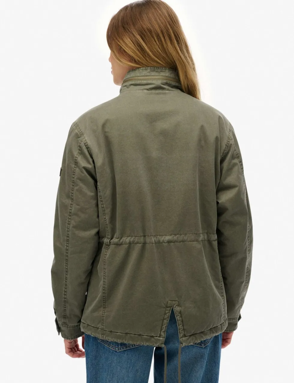 Cotton Rich Funnel Neck Utility Jacket