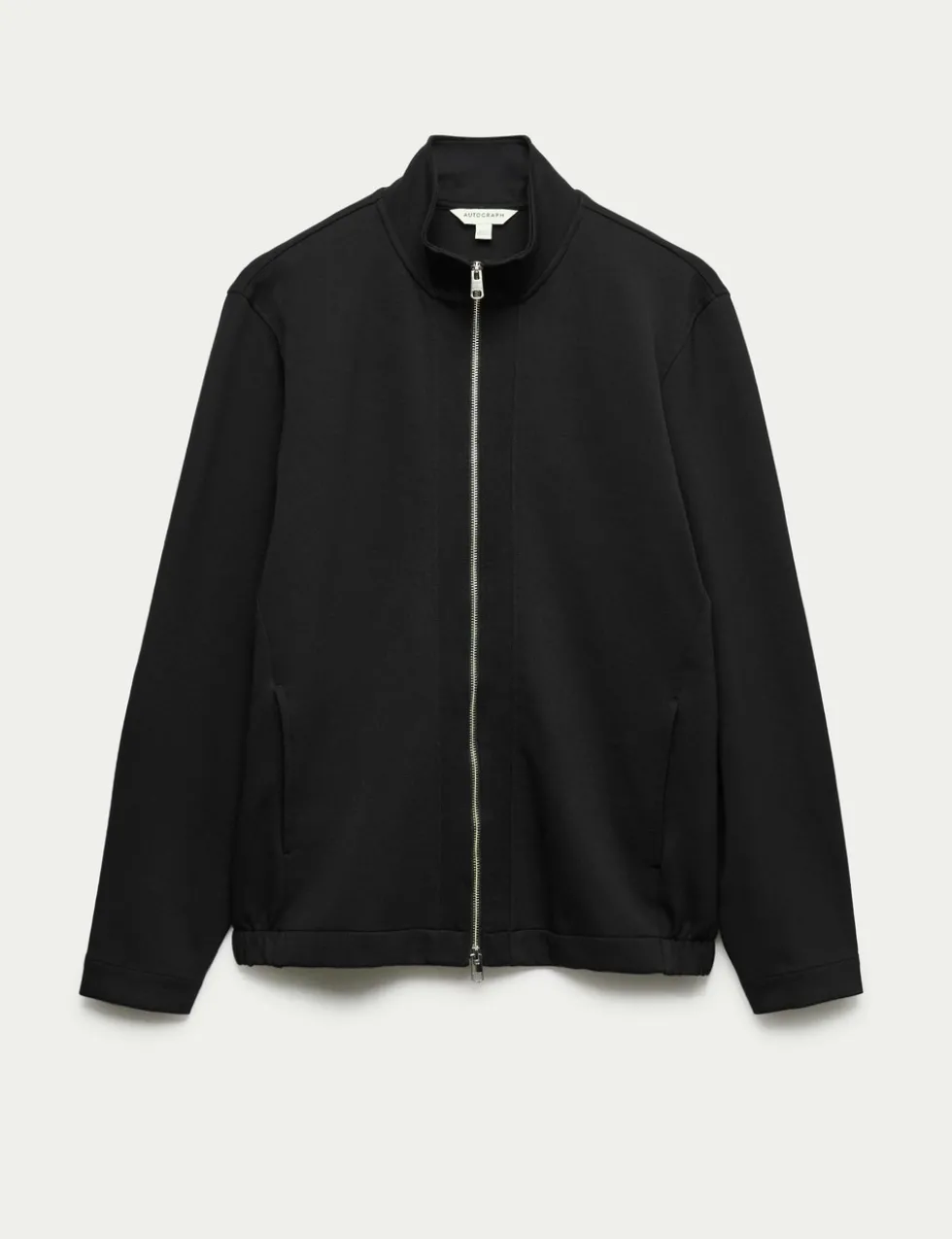 Cotton Rich Funnel Neck Zip Up Jacket