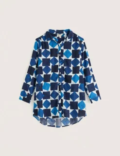 Cotton Rich Geometric Shirt