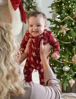 Cotton Rich Gingerbread Sleepsuit (0-12 Mths)