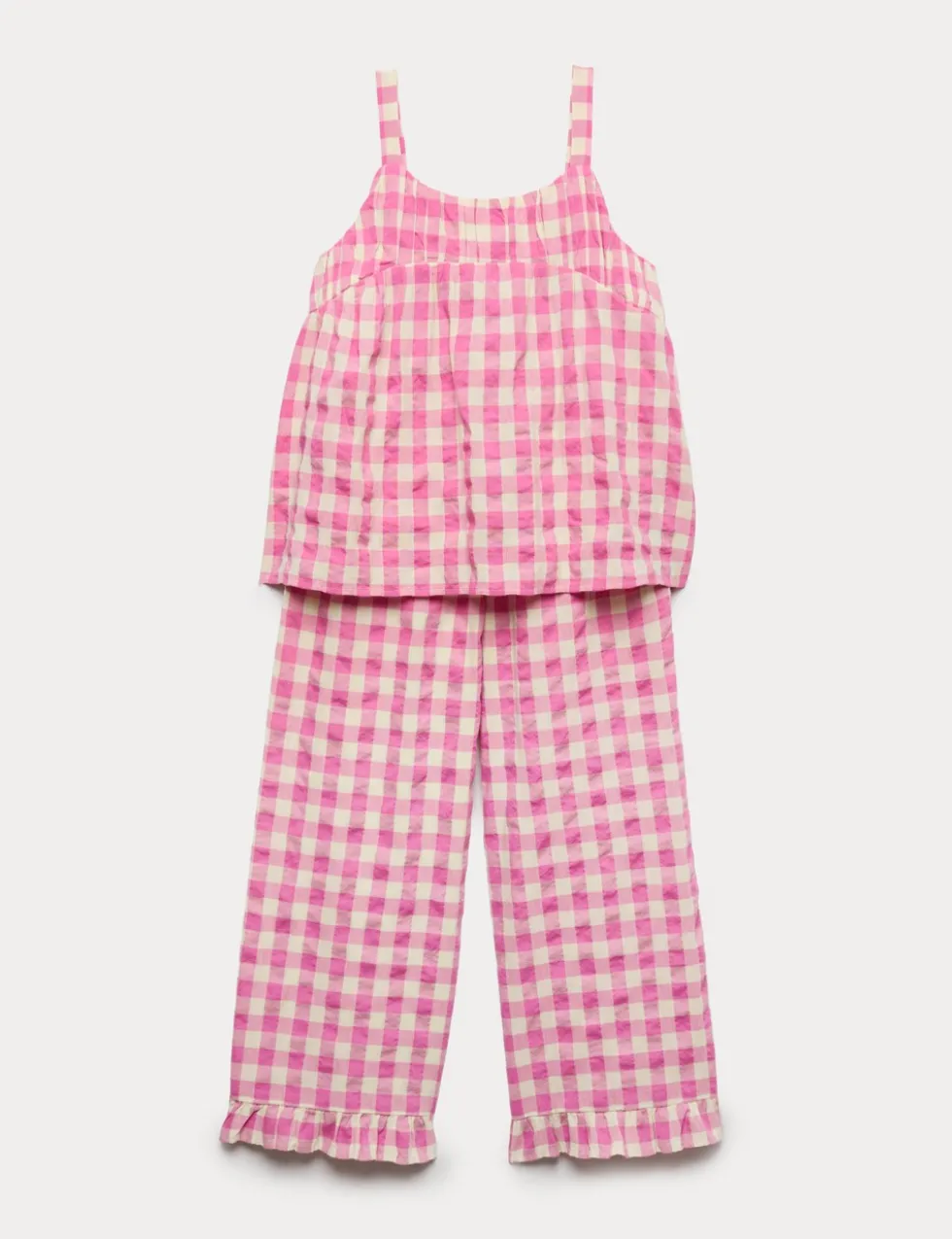 Cotton Rich Gingham Vest & Trouser Outfit (6-16 Yrs)