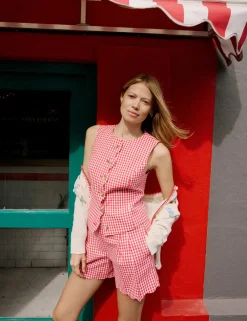 Cotton Rich Gingham Waistcoat