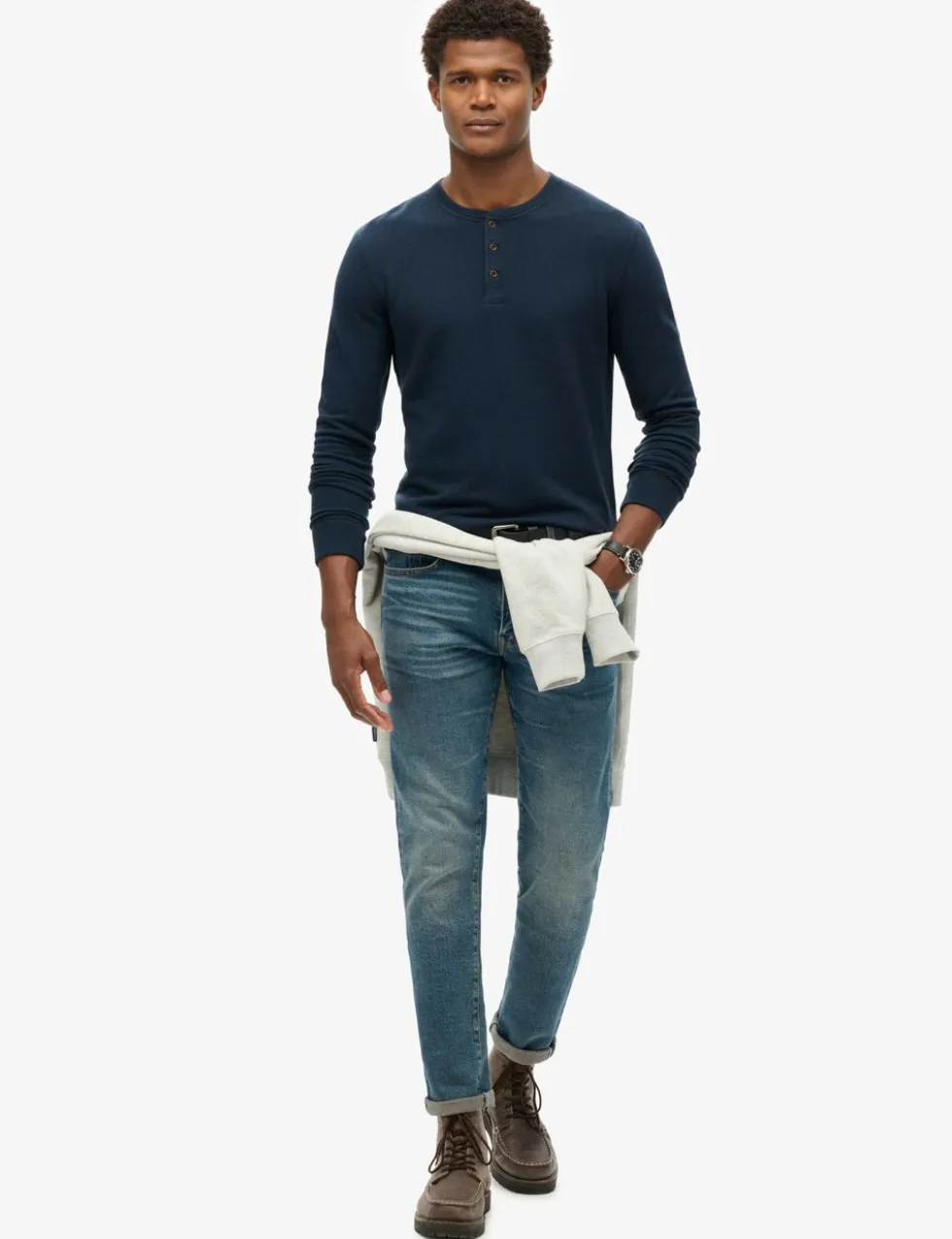 Cotton Rich Grandad Collar Top