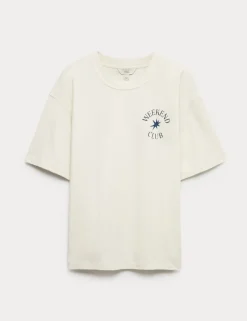 Cotton Rich Graphic Oversized T-Shirt
