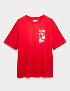 Cotton Rich Graphic Oversized T-Shirt