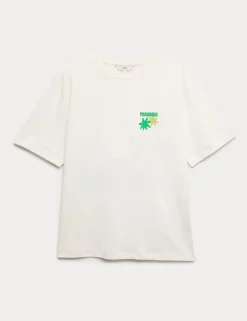 Cotton Rich Graphic Oversized T-Shirt