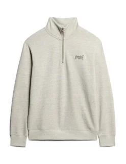 Cotton Rich Half Zip Henley Sweatshirt