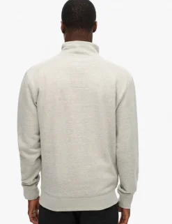 Cotton Rich Half Zip Henley Sweatshirt
