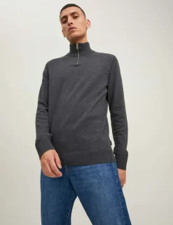 Cotton Rich Half Zip Jumper