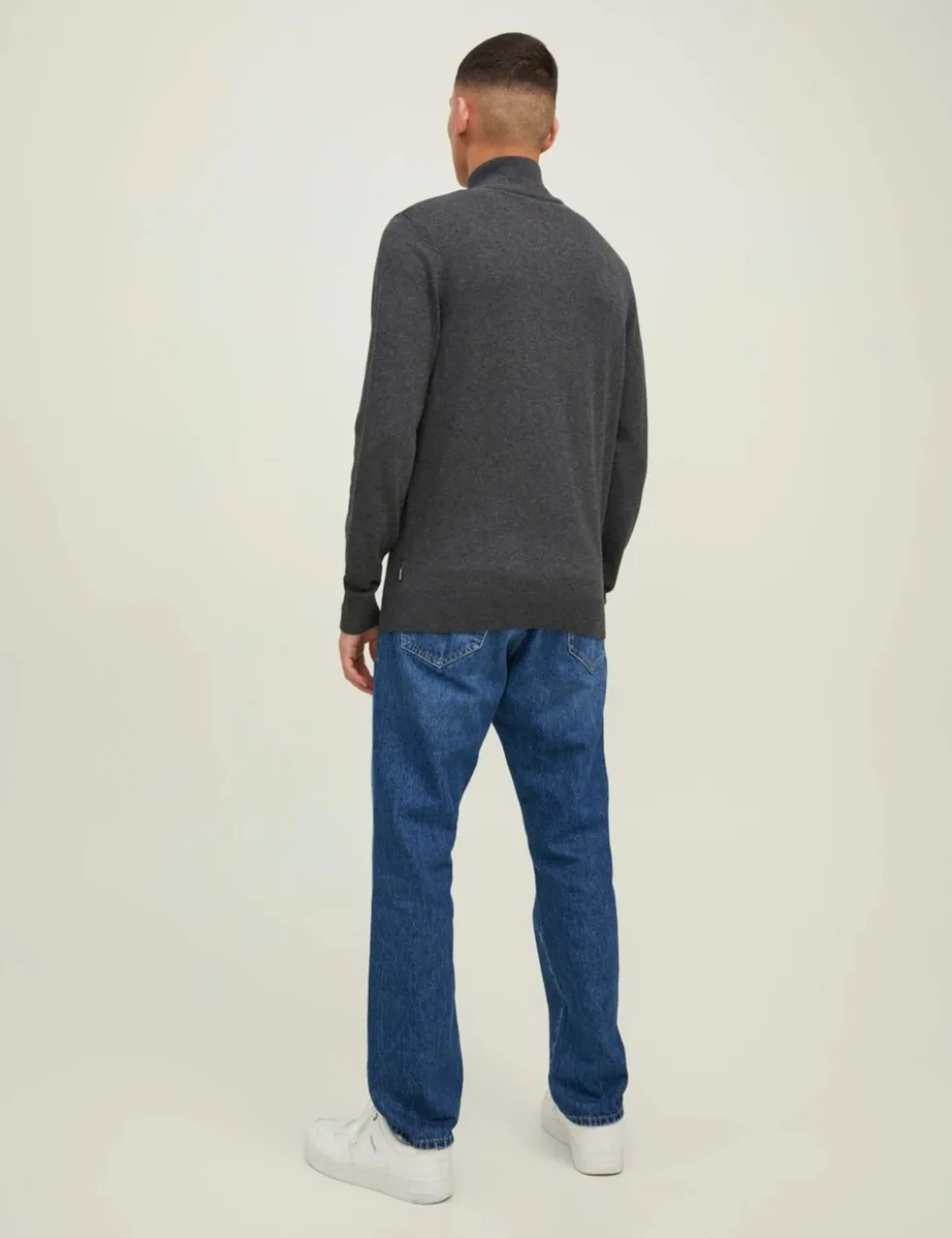 Cotton Rich Half Zip Jumper