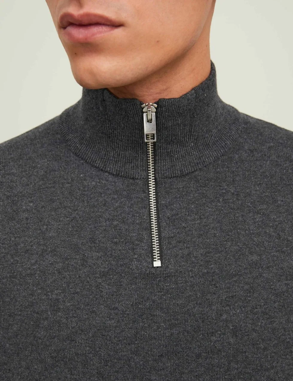 Cotton Rich Half Zip Jumper