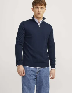 Cotton Rich Half Zip Jumper