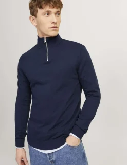 Cotton Rich Half Zip Jumper