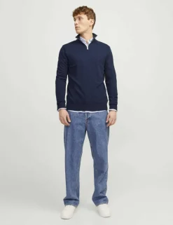 Cotton Rich Half Zip Jumper