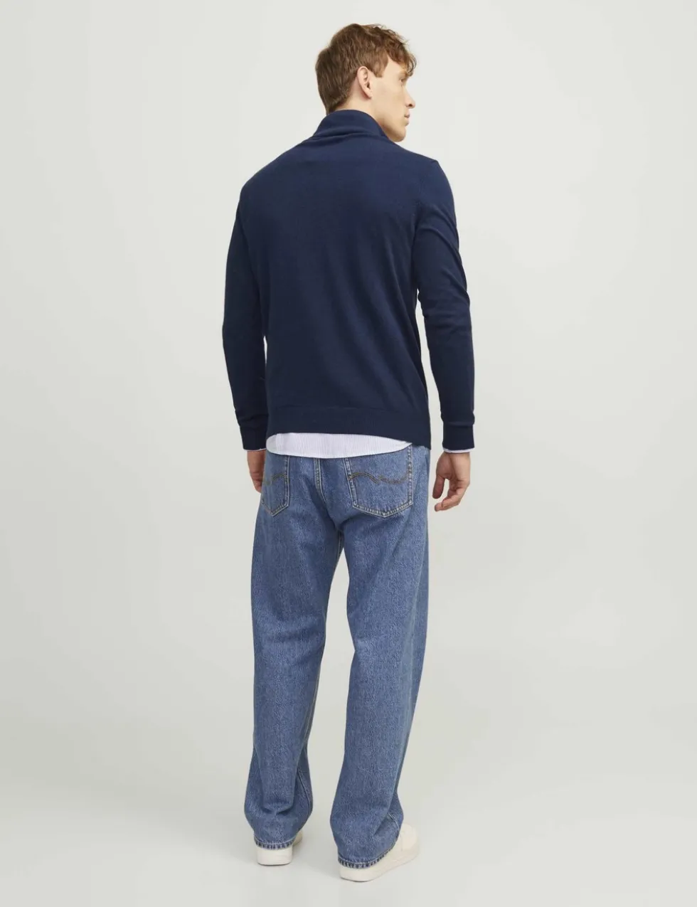 Cotton Rich Half Zip Jumper