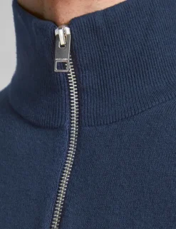 Cotton Rich Half Zip Jumper