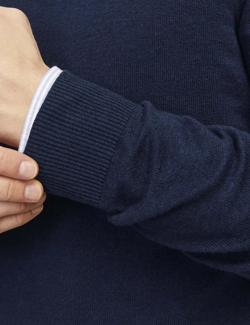 Cotton Rich Half Zip Jumper