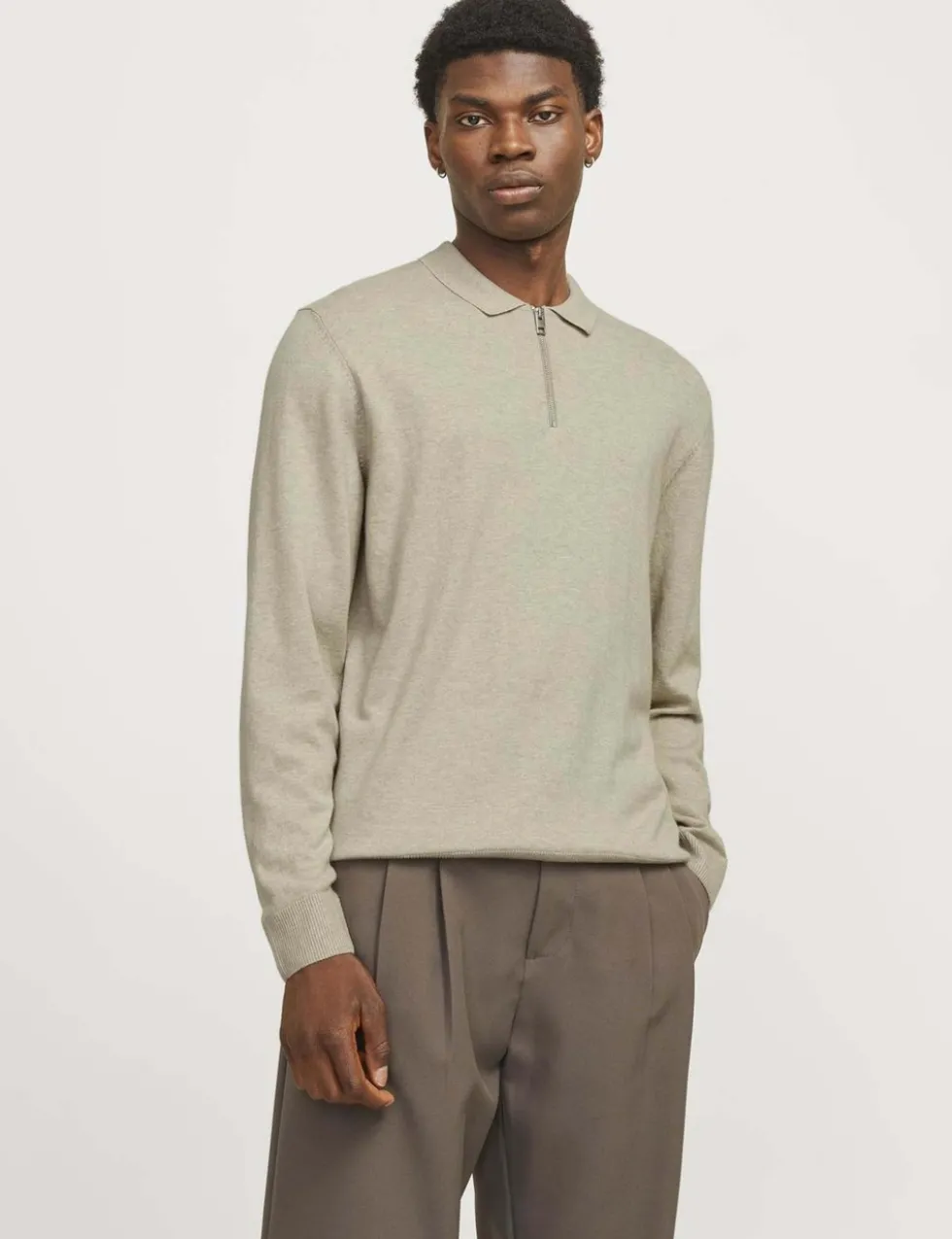 Cotton Rich Half Zip Knitted Jumper