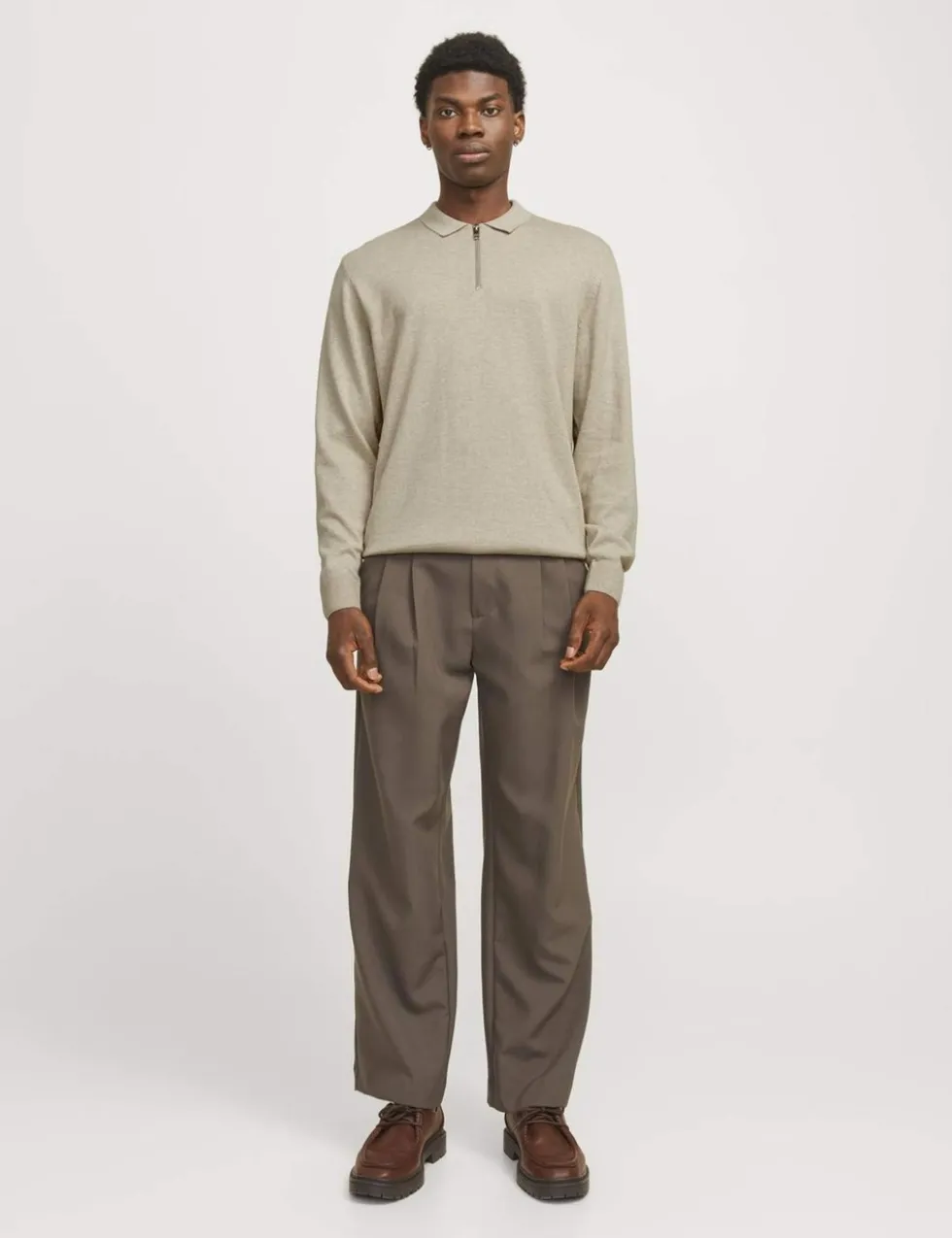 Cotton Rich Half Zip Knitted Jumper