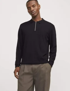 Cotton Rich Half Zip Knitted Jumper