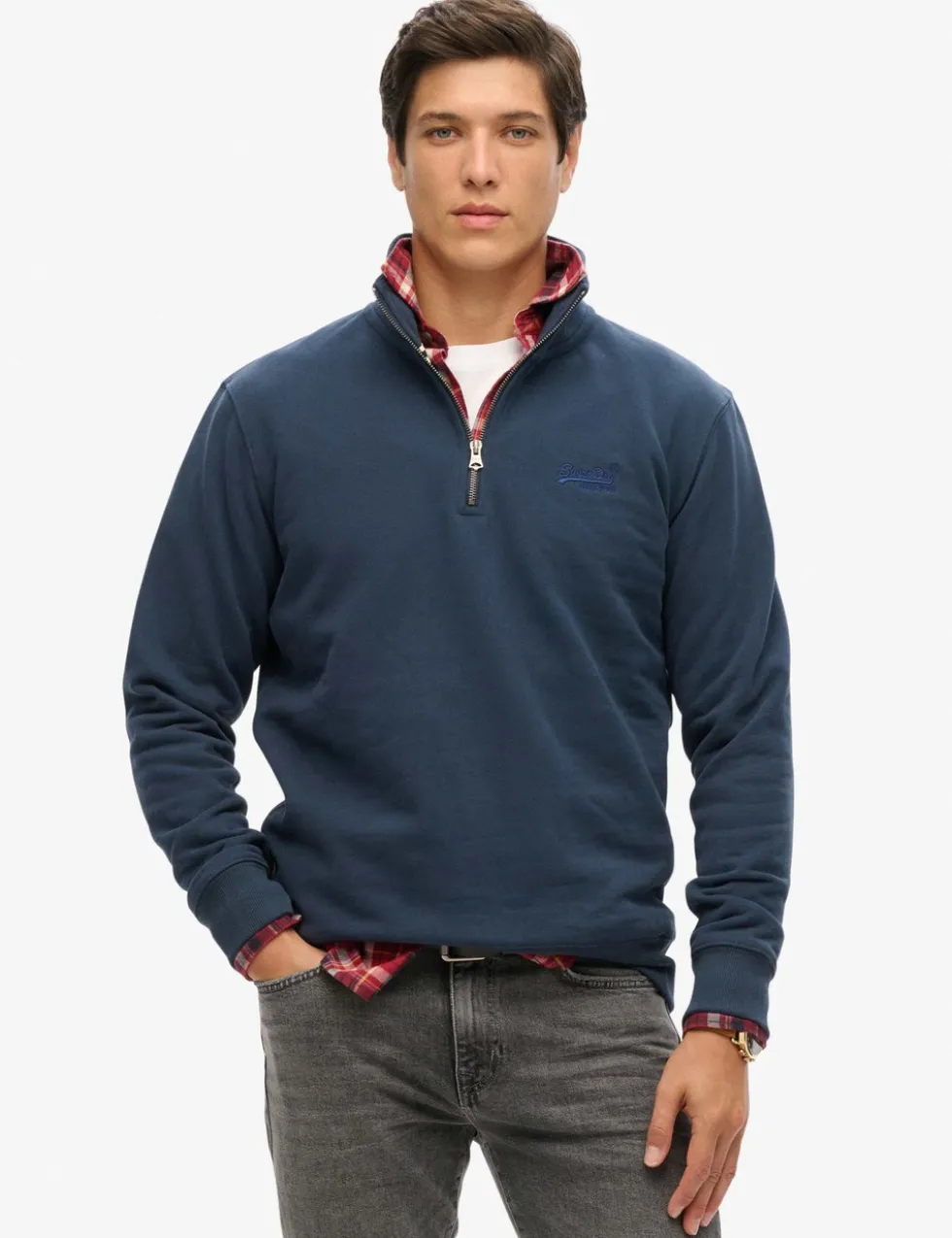 Cotton Rich Half Zip Sweatshirt
