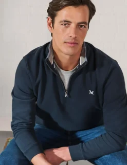 Cotton Rich Half Zip Sweatshirt