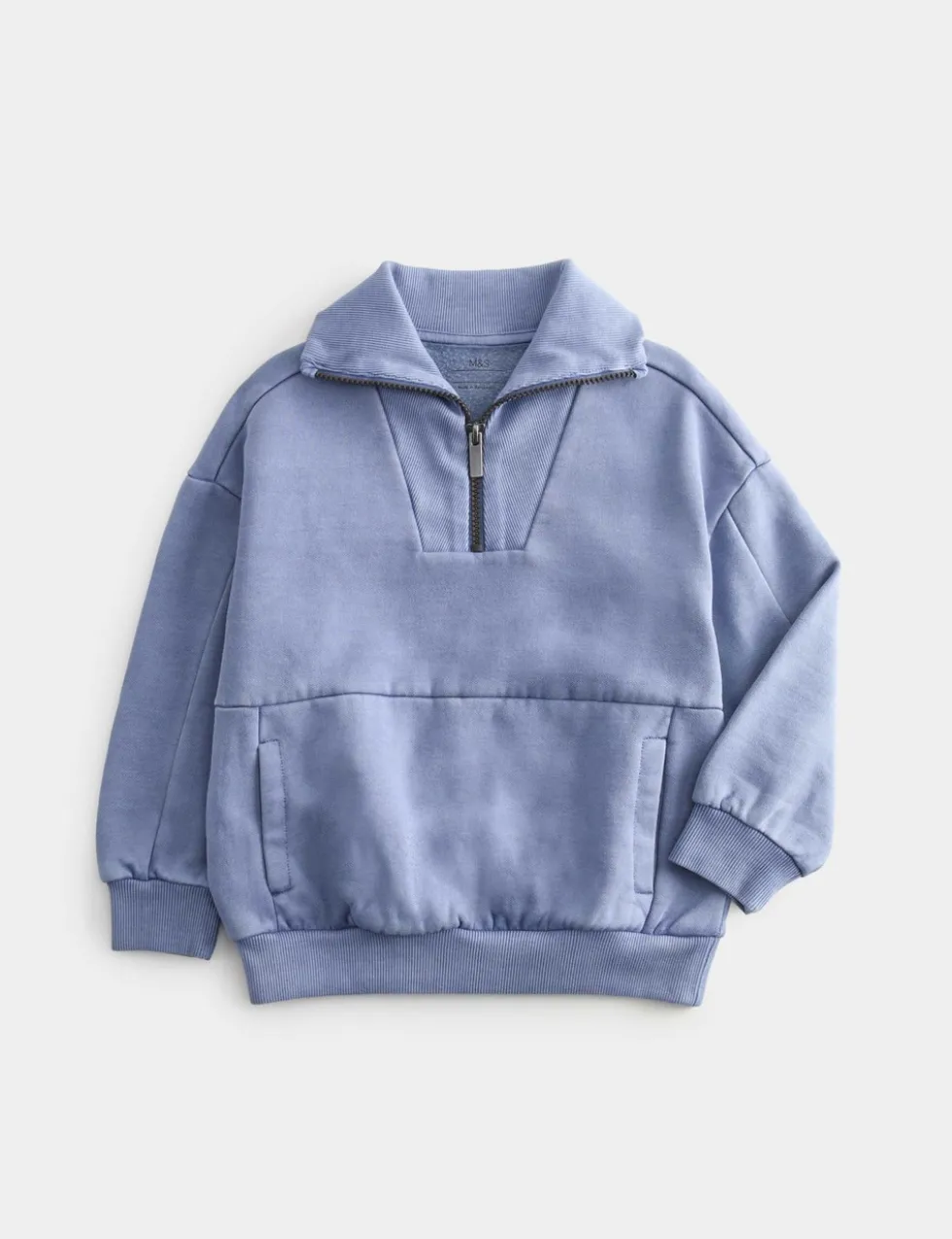 Cotton Rich Half Zip Sweatshirt (2-8 Yrs)