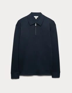 Cotton Rich Half Zip Sweatshirt