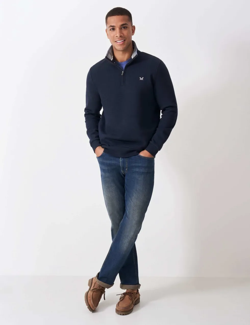 Cotton Rich Half Zip Sweatshirt