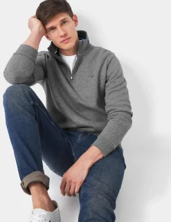 Cotton Rich Half Zip Sweatshirt