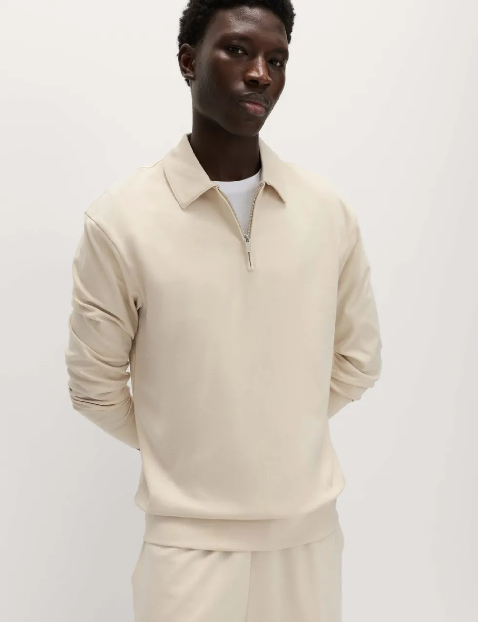 Cotton Rich Half Zip Sweatshirt