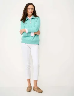 Cotton Rich Half Zip Sweatshirt