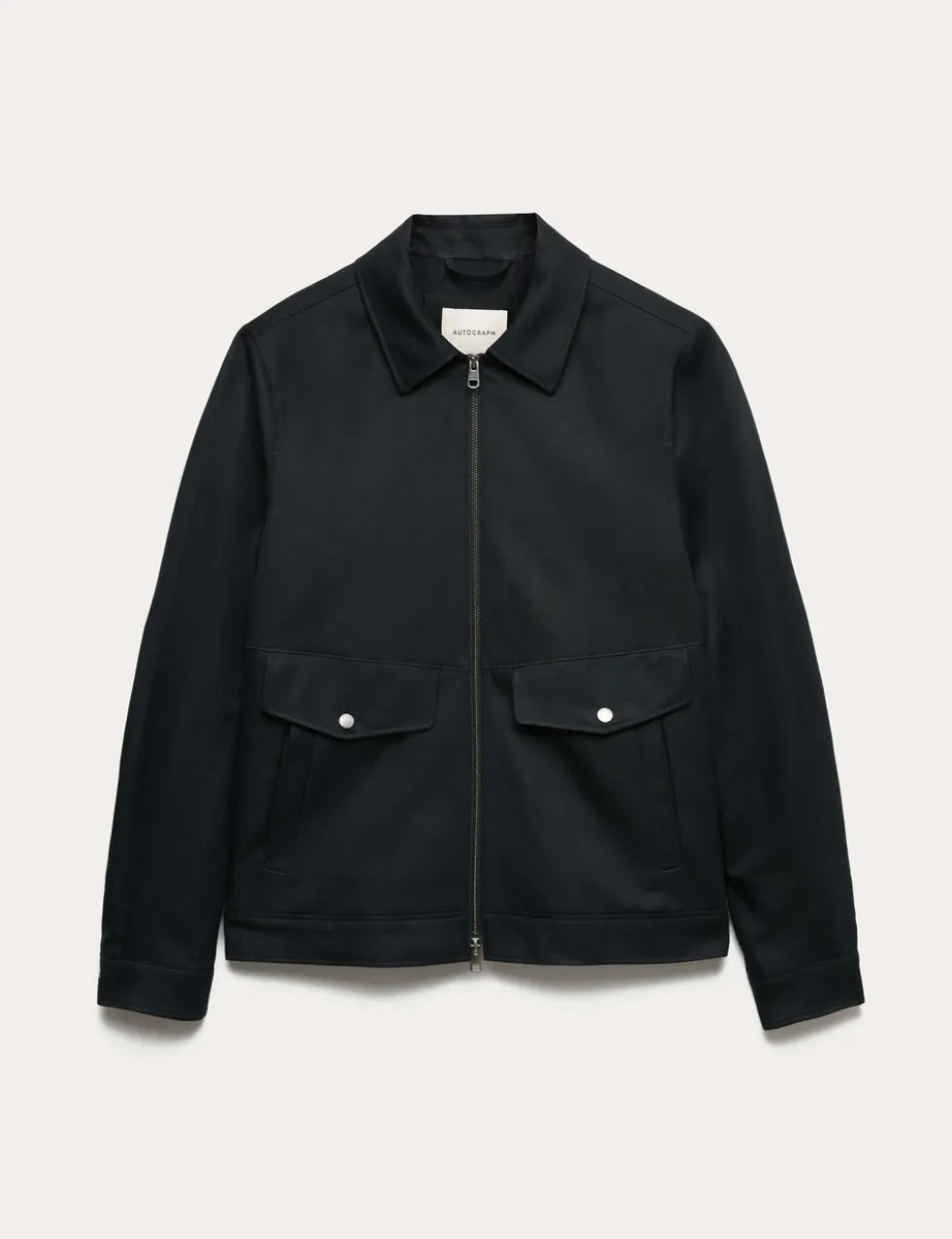 Cotton Rich Harrington Jacket with Linen