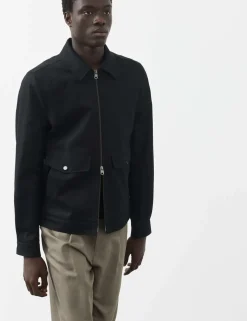 Cotton Rich Harrington Jacket with Linen
