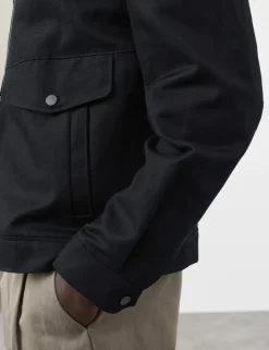 Cotton Rich Harrington Jacket with Linen
