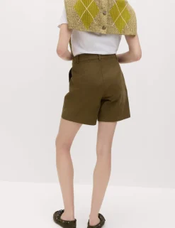 Cotton Rich High Waisted Chino Shorts