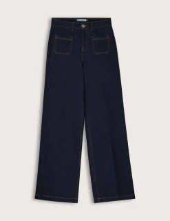 Cotton Rich High Waisted Wide Leg Jeans