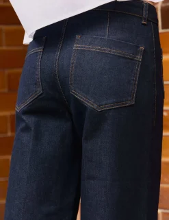 Cotton Rich High Waisted Wide Leg Jeans