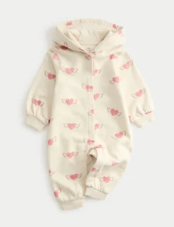 Cotton Rich Hooded All in One (0-3 Yrs)