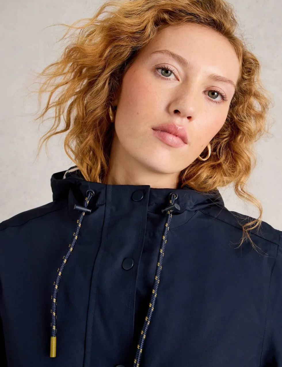 Cotton Rich Hooded Relaxed Raincoat