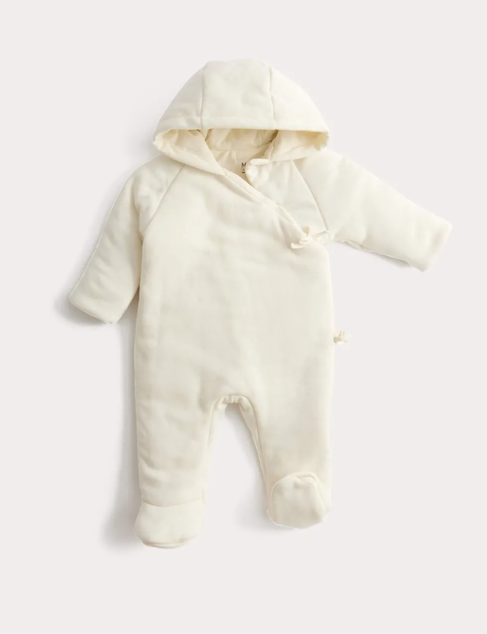 Cotton Rich Hooded Wrap Pramsuit (0-12 Mths)