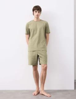 Cotton Rich Jacquard Pyjama Shorts