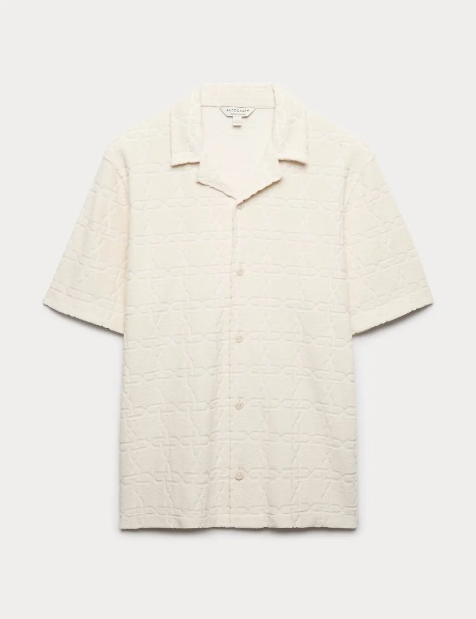 Cotton Rich Jacquard Towelling Revere Polo Shirt