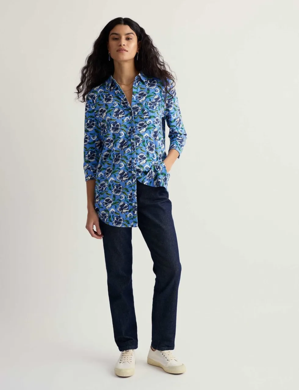 Cotton Rich Jersey Floral Tunic