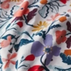 Cotton Rich Jersey Floral Midi Waisted Dress