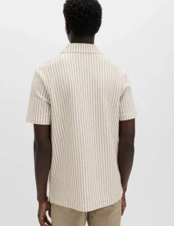 Cotton Rich Jersey Geometric Polo Shirt