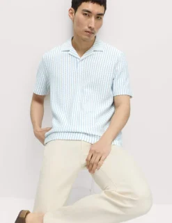 Cotton Rich Jersey Geometric Polo Shirt